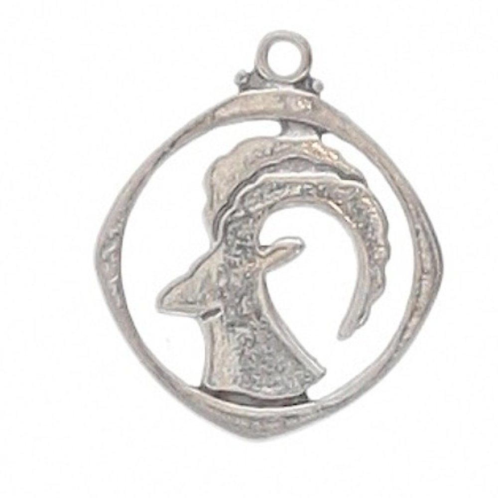 CAPRICORN Pewter Zodiac Sign Pendant laser cut Goat New Horoscope